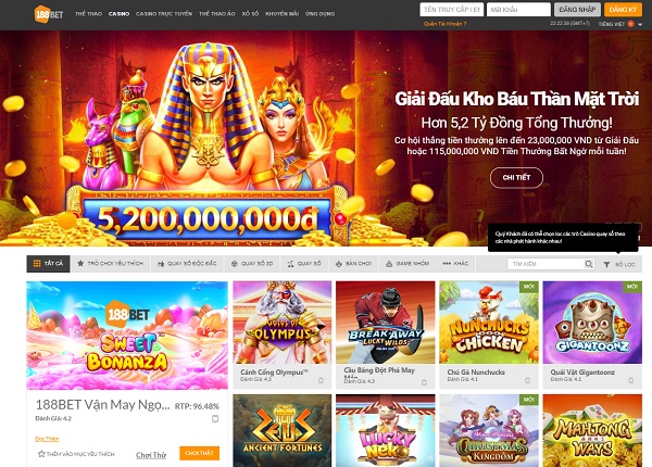 Slot Game 188BET: Thế giới giải trí số 1 tại nhà cái uy tín