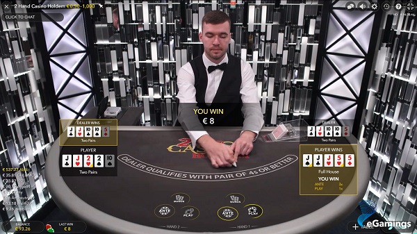 Chia sẻ hướng dẫn 2 Hand Casino Hold'em chi tiết tại nhà cái 188bet