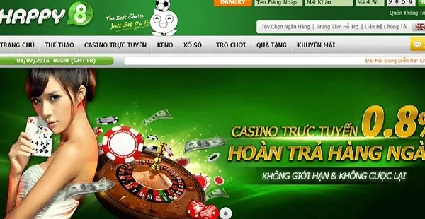 Nhà cái Happy8: Website cassino hỗ trợ người chơi tận răng